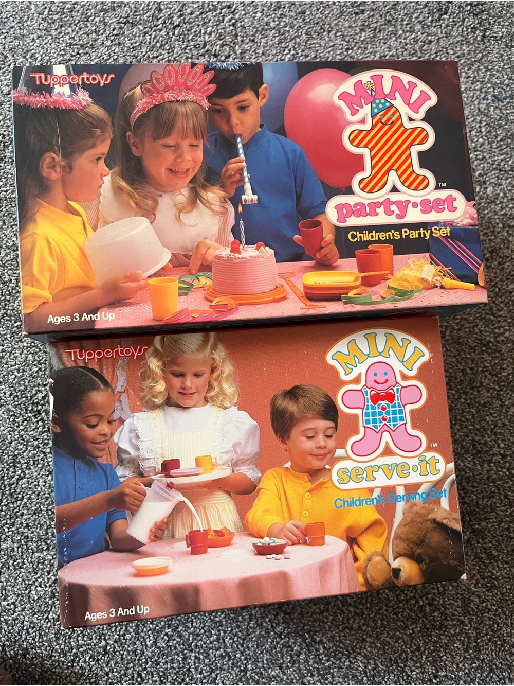 Tupperware Tuppertoys Mini Party & Serve-It Playsets - Pink, Yellow, Blue